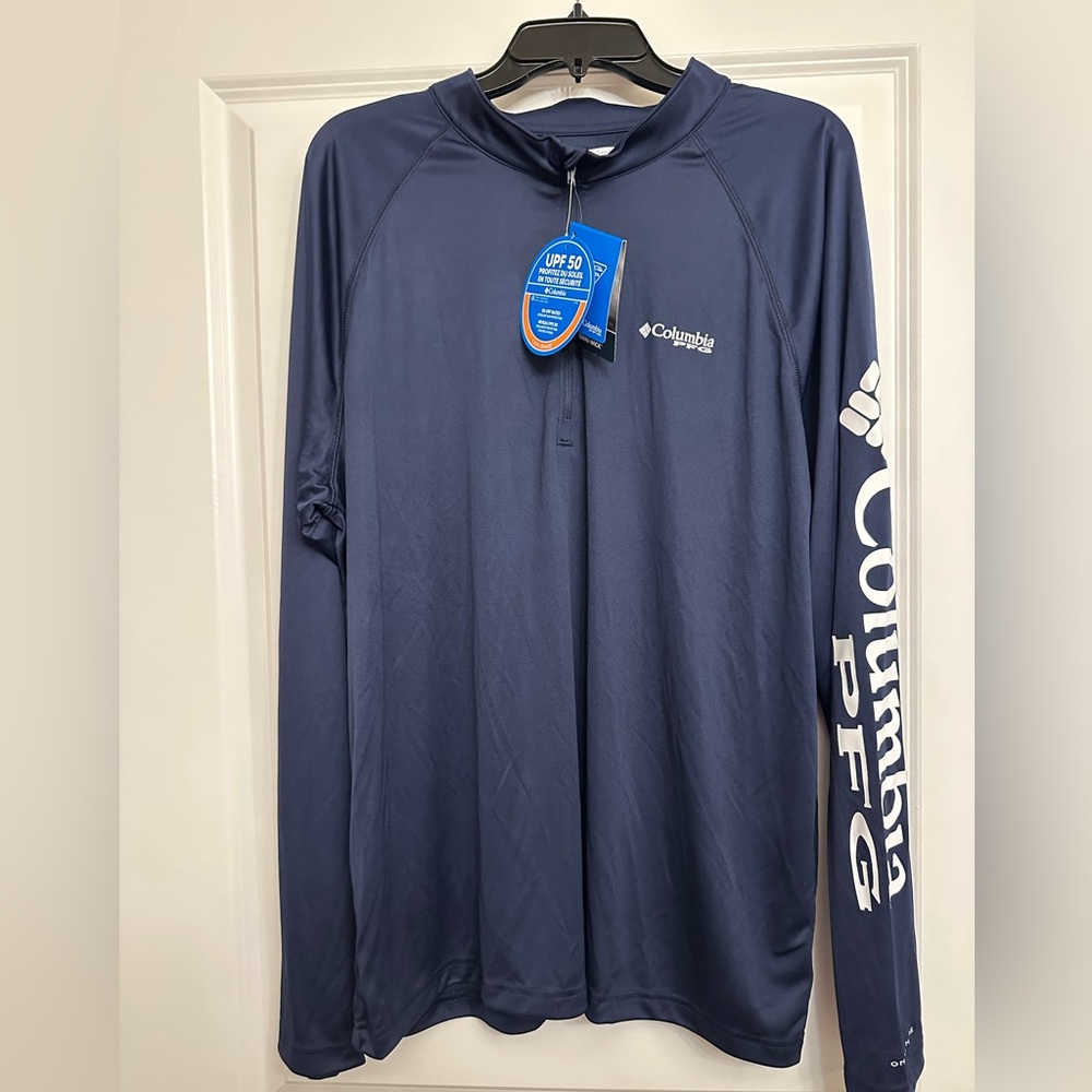 Columbia PFG performance fishing gear Navy Long Sleeve Shirt